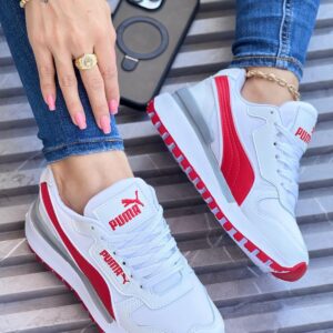 Puma Road Rider Blanco Rojo Dama