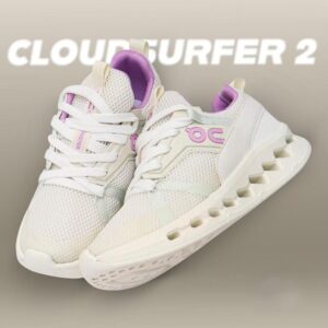 Tenis Cloud Surfer Beige Lila Dama