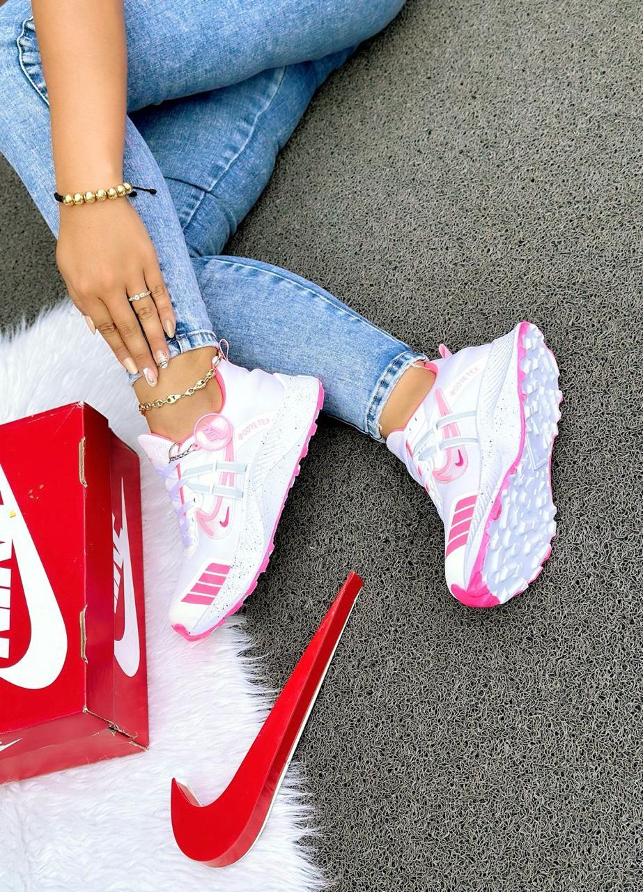 Tenis Nike Reflectivo Blanco Rosa Dama