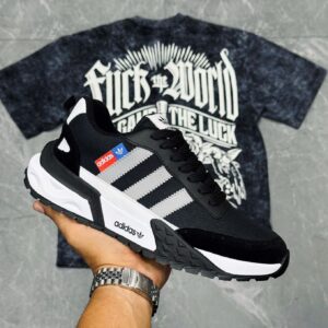 Bellos Tenis Adidas Negro Blanco