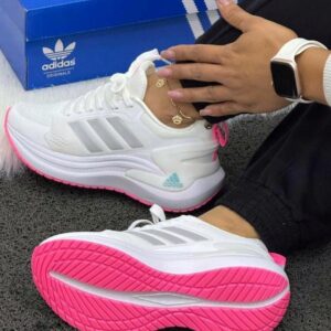 Adidas Bounce 3.0 Blanco Suela Rosa