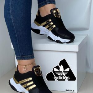 Bellos Adidas Dama Amc Negro Dorado
