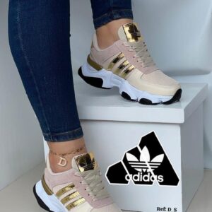 Bellos Adidas Dama Amc Beige Dorado