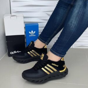 Tenis Adidas 1 Dama Negro Dorado Op