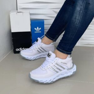 Tenis Adidas 1 Dama Blanco Gris Op